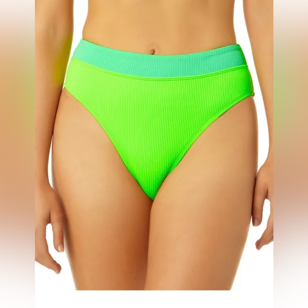 NWT Salt + Cove Juniors' Banded High-Waist Ribbed Bikini Bottoms Medium